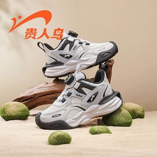 贵人鸟童鞋2025秋冬革面防风男童运动鞋皮面防水防滑儿童运动鞋