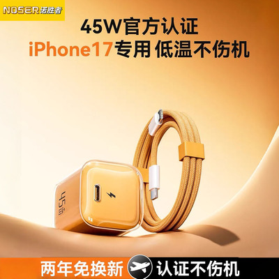 适用苹果17Pro充电器45W原装正品