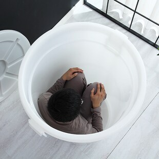 家用水桶带盖储水用桶子塑料洗澡特大号发酵酿酒蓄水加厚食用水箱