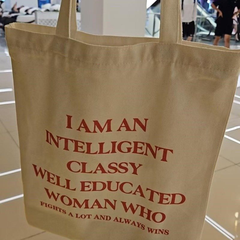 高知悍妇帆布包袋上班通勤高级感高质量大容结实文创艺女士带拉链