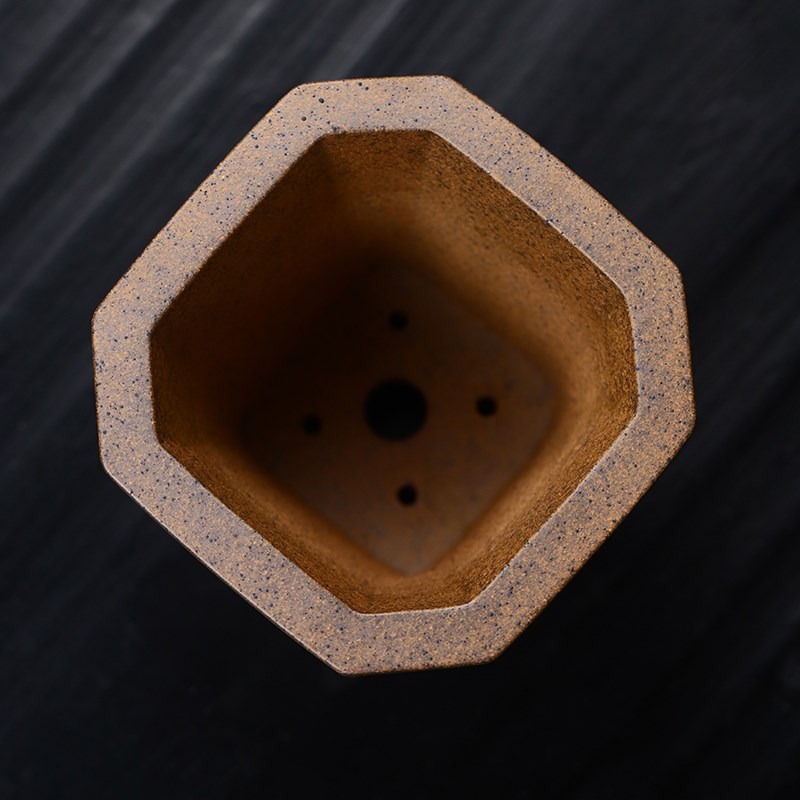 唯珍精品紫砂花盆柴烧四方切角微型盆景多肉小兰花植物桌面掌上盆