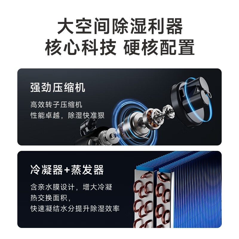 夏普除湿机家用地下室抽湿机大功率吸湿工业除湿器回南天干燥净化