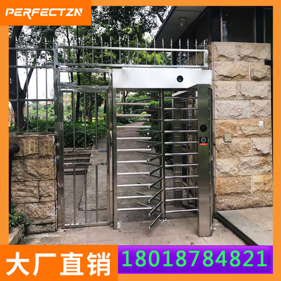 智能小区转闸人脸全高闸机防尾随访客二维码过人通道滚闸口旋转门