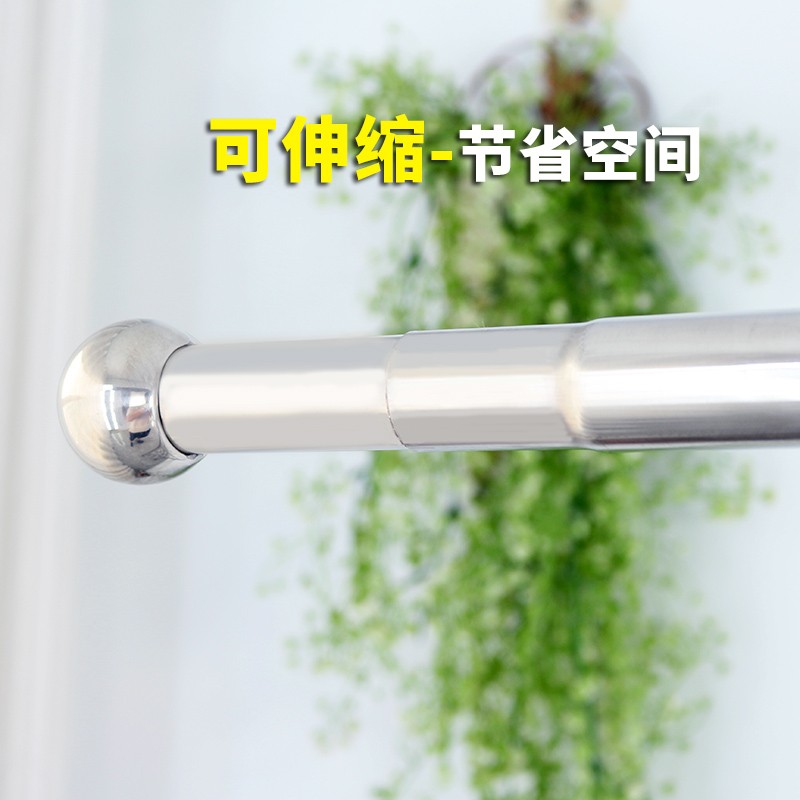 0不锈钢杆落地全加粗2管伸缩晾挂衣架 室内外庭院别墅晒被架