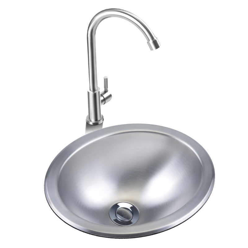 韦普304不锈钢椭圆小水槽小单槽吧台游艇房车洗菜盆阳台洗手盆
