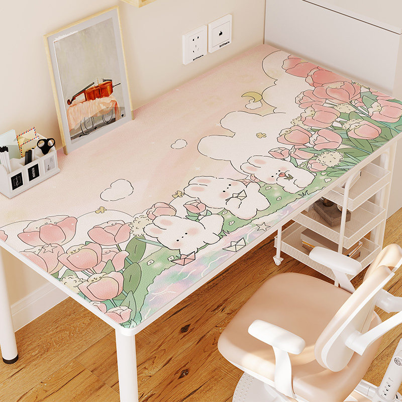 兔兔护眼书桌垫学生环保皮革桌布儿童学习写字桌垫电脑桌面保护垫
