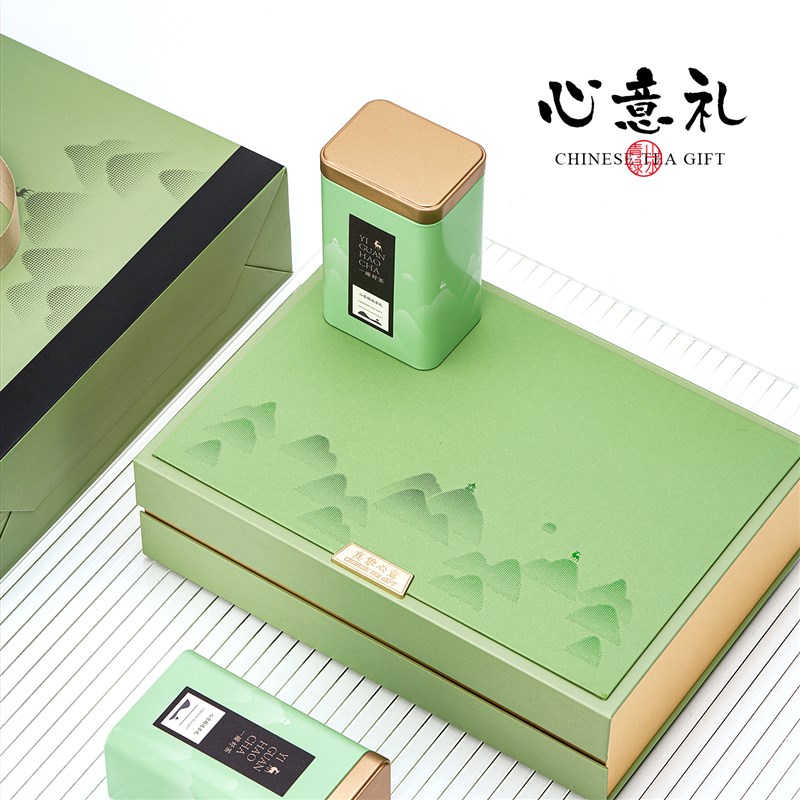 新款茶叶包装盒礼盒春茶绿红茶龙井碧螺春毛尖茶叶罐包装空盒定制