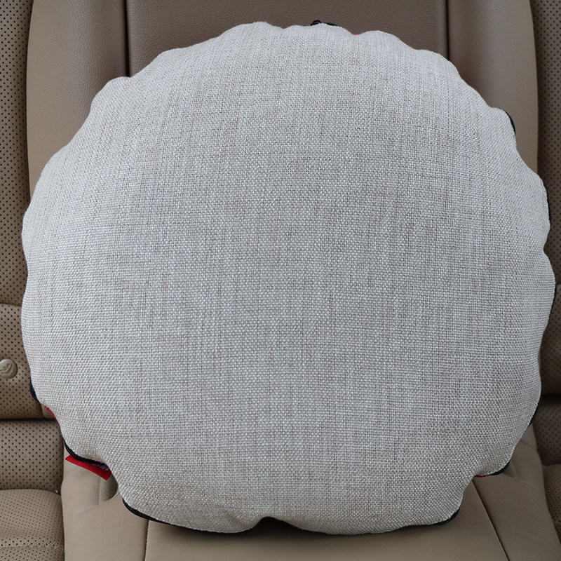 汽车棉麻抱枕被卡通爱多功能靠枕被空调被办公室折叠午休靠枕被