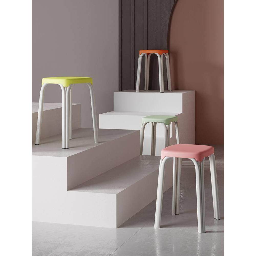 宿舍寝室大学生黑色家用塑料时尚创意单人椅子高板凳加厚,住宅家具,其它凳子,淘宝优惠券,粉丝福利购,淘宝优惠卷