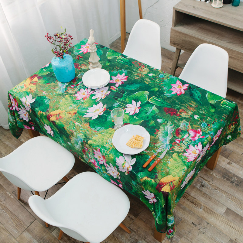 复古酒吧咖啡厅美术画室东南亚民族风桌布布艺棉麻花布茶几布