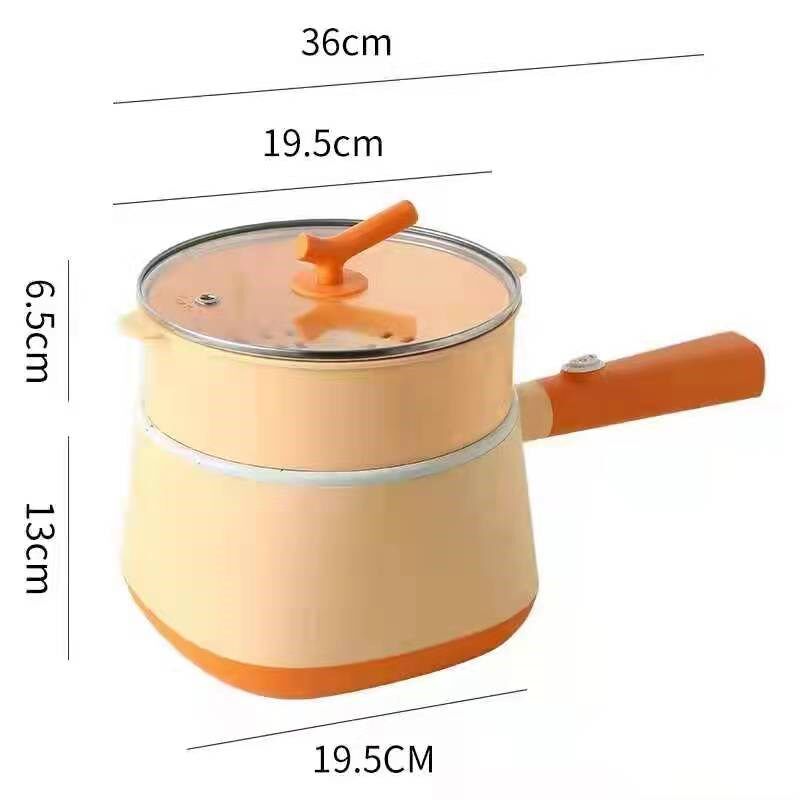 菜小厨电煮锅多功能多用锅学生煮面锅家用小电锅电火锅2人蒸饭