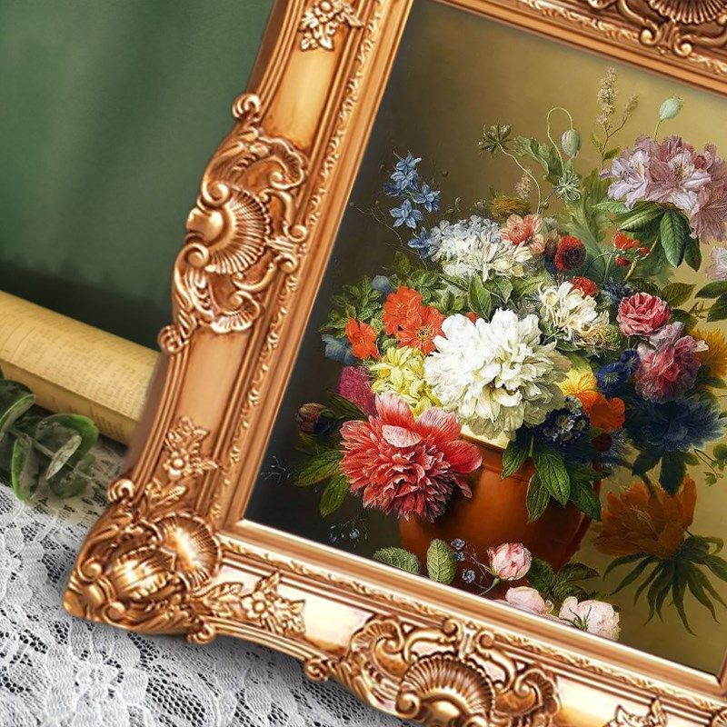 欧式油画框大婚庆婚礼道具雕花复古影楼T装饰挂墙塑料相框拍照