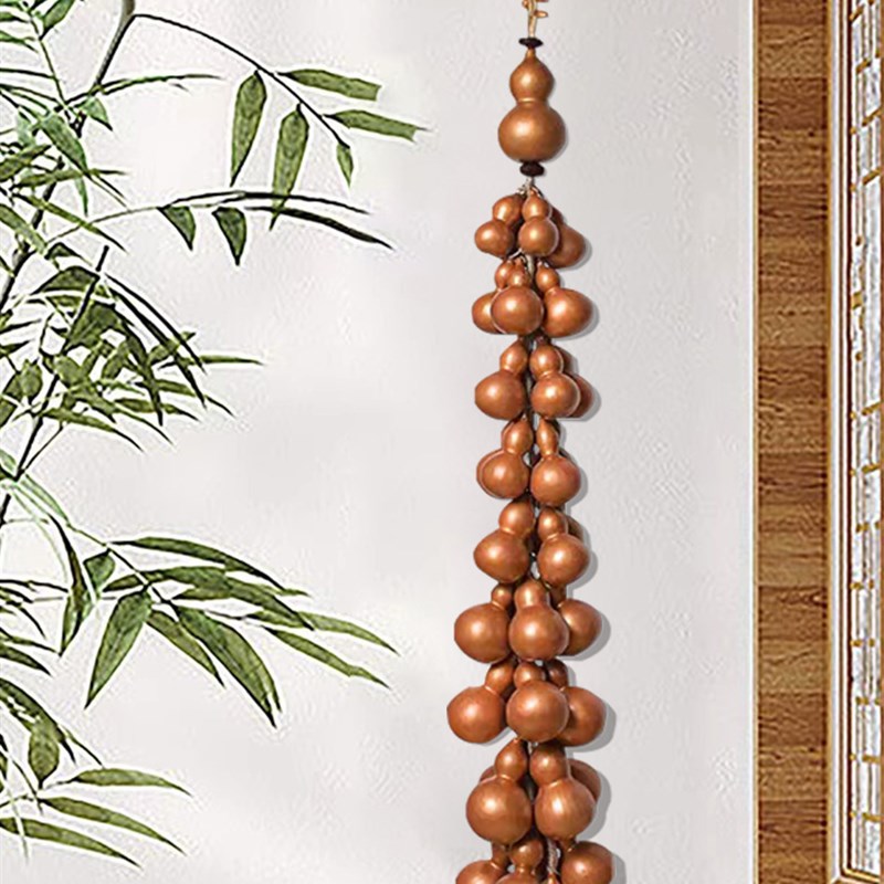 五福临门葫芦串挂饰玄关家居客厅店铺装饰壁饰招财纳福农家乐挂件