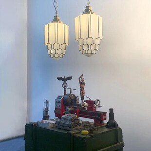 中古won灵光逸创 o阿代扣复古老上海玻璃吊灯级 民国风