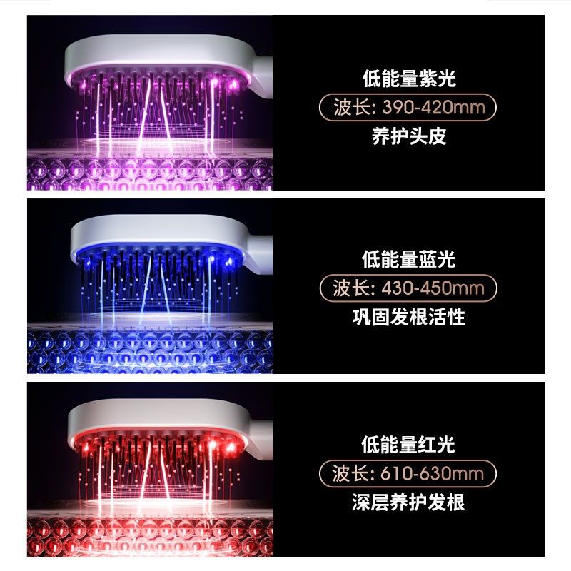 电动红光健发梳子女士长发气垫气囊梳头皮按摩养发梳家用蓬松,家庭/个人清洁工具,梳子/化妆梳/按摩梳,淘宝优惠券,粉丝福利购,淘宝优惠卷