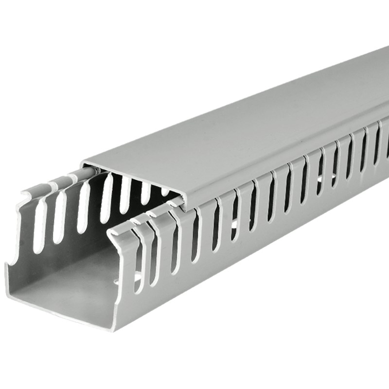 U型银灰色口0*PVC配线槽明装塑料阻燃绝缘环保配电柜行线槽