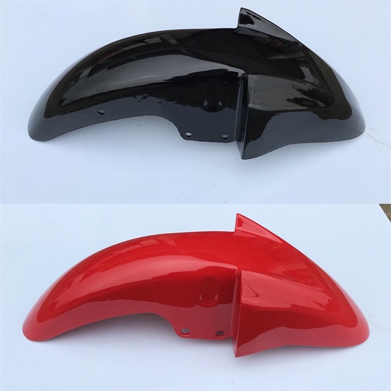 适用建设沐风JS125-28前挡泥板摩托车前泥瓦前挡水板 红色黑色