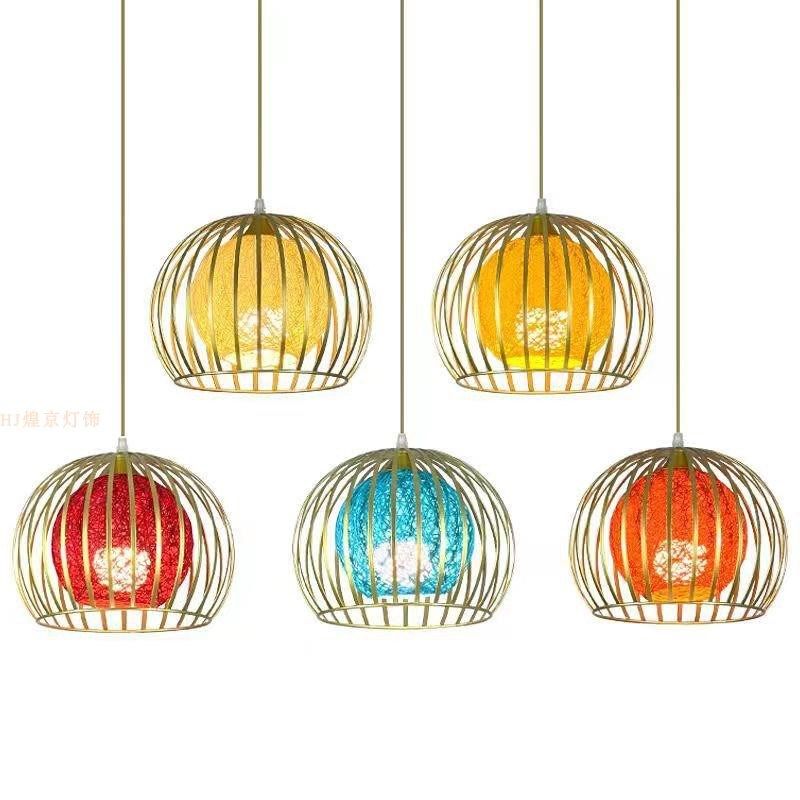 吊灯现代藤编鸟笼复古铁艺灯创意个性过道阳台奶茶店吧灯,家装灯饰光源,餐厅吊灯,淘宝优惠券,粉丝福利购,淘宝优惠卷