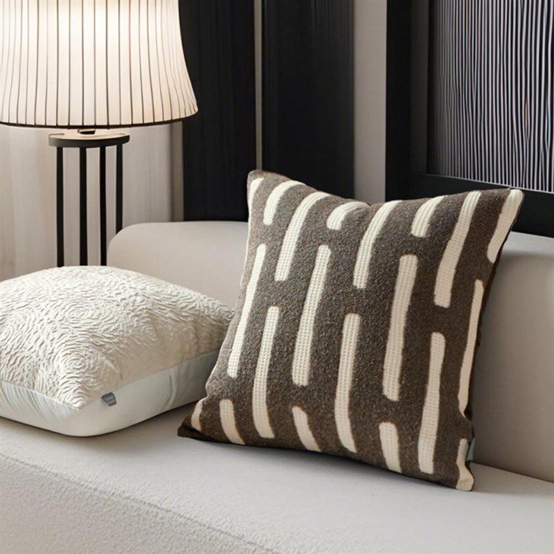 美拉德风格客厅沙发抱枕条纹格纹靠垫样板间软装设计感靠枕,居家布艺,靠垫/抱枕,淘宝优惠券,粉丝福利购,淘宝优惠卷