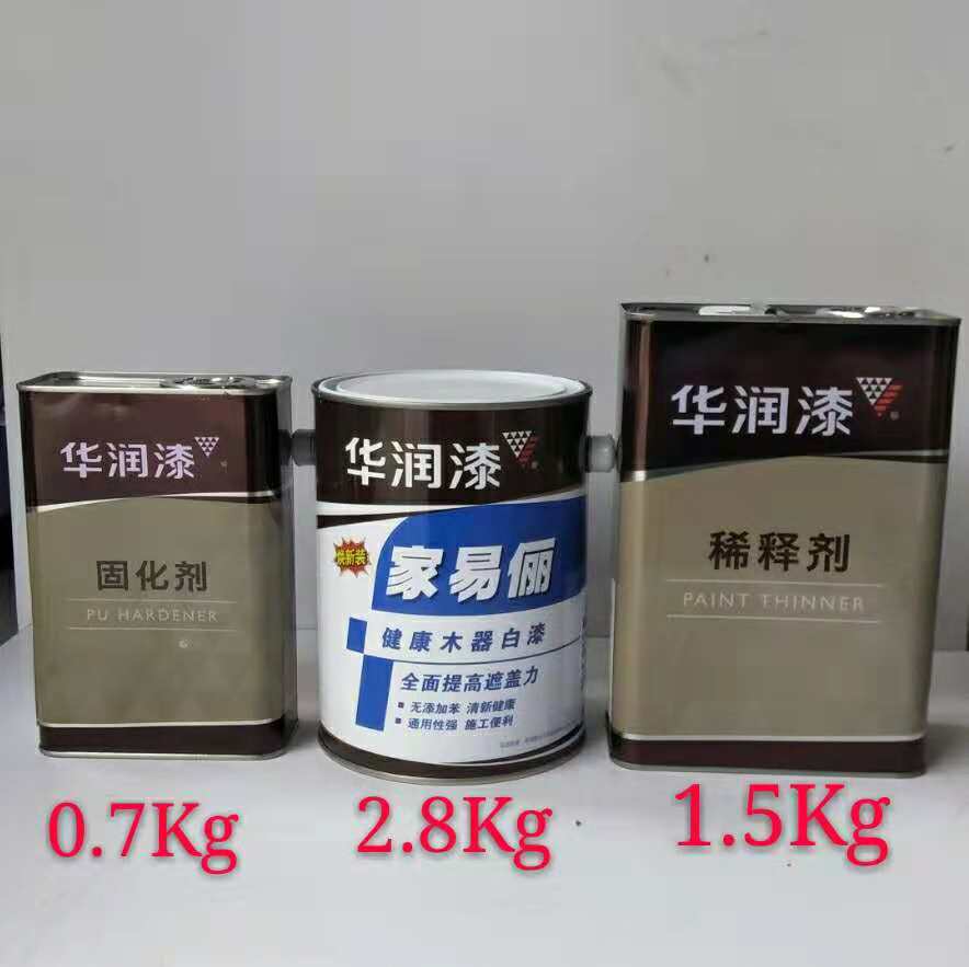 华润漆5公斤木器漆聚脂漆聚氨脂油漆环保PU家具漆清漆底漆白漆