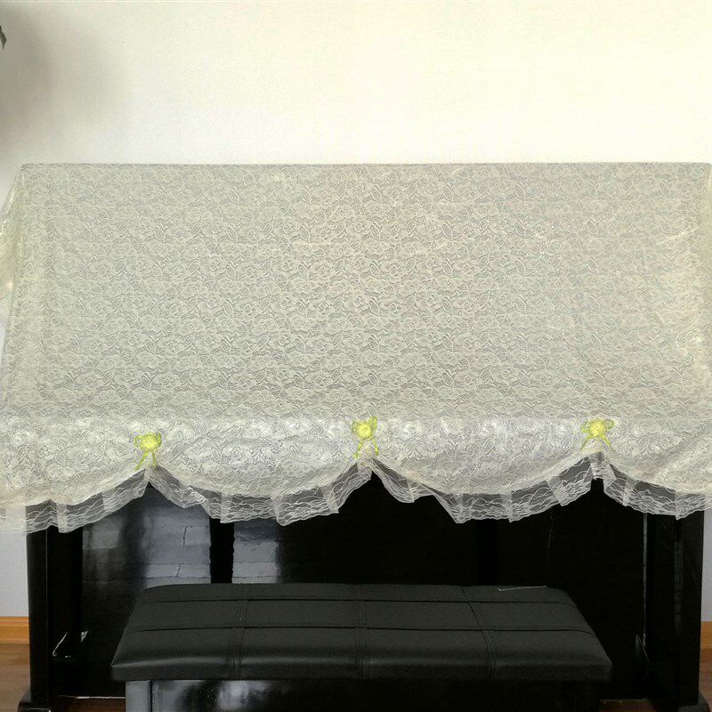 钢琴盖布半披提蕾丝电子钢琴防尘顶披键盘搭布田园单凳罩