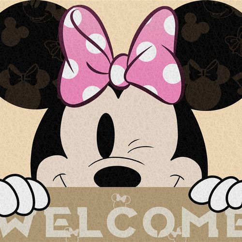 米奇入户门丝圈地垫进大门口耐磨剪裁耐脏免洗卡通蹭土玄关地毯