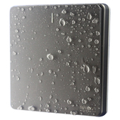 认真关防水灰色单单控控五插座一单五插座