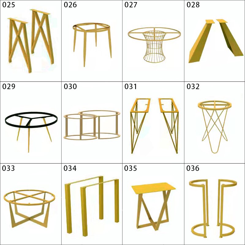 定制桌腿支架餐桌脚茶几腿书桌脚岩板台面不锈钢金属吧台办公桌架