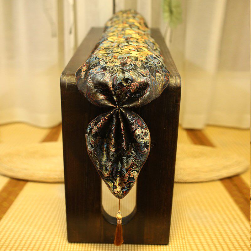 可挂墙流苏古琴盖布丝绸防尘罩织锦盖布亚麻系带古琴专用防尘盖布