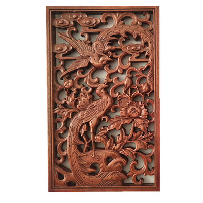 东阳木雕香樟实木雕挂件镂空小复古装饰品壁挂雕刻工艺品