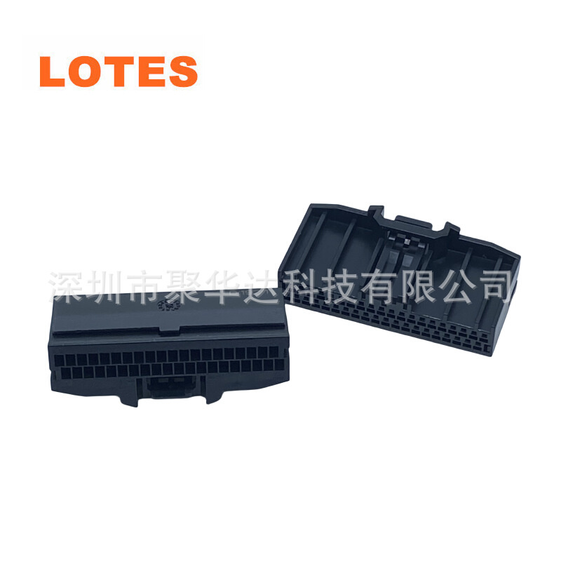 LOTES AAUS01AS0-040K01储能连接器汽车BMS母座塑料成品40PIN黑色