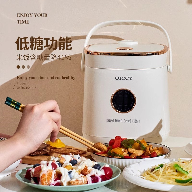 德国oiccfy低糖电饭煲2升L小型米汤分离电饭锅多功能家用1-3人沥