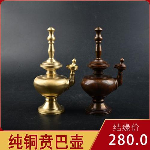 藏式供奉文化用品尼泊尔手工纯铜净水瓶奔巴壶密宗灌顶法器贲巴壶