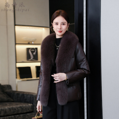 真皮羽绒服外套女2025冬季新款