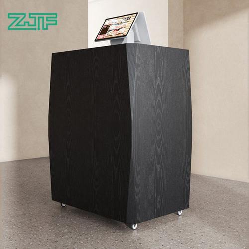 众匠坊商场门口迎宾台餐饮店前台接待台带轮子可移动店铺咨询台