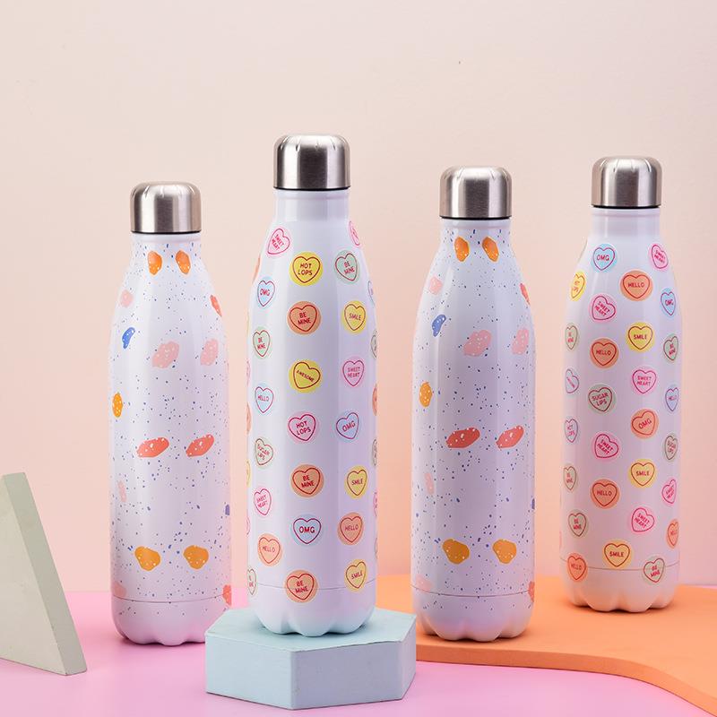 2025跨境新款不锈钢保温杯立体印刷可乐瓶保温杯户外运动水杯水瓶