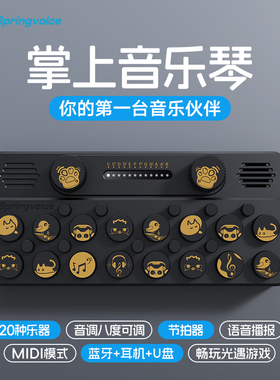 【官方正品】玄夜黑定制版口袋音乐键盘电子琴midi儿童乐器礼物