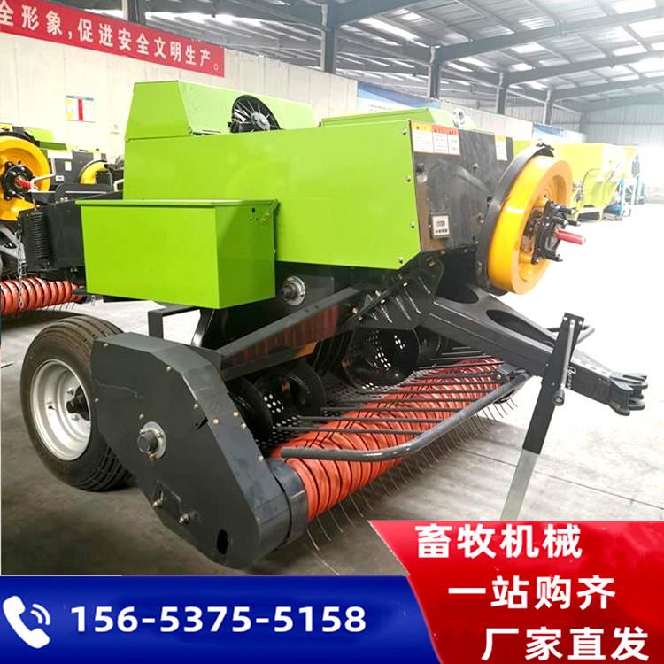 拖拉机带动燕麦草收割打捆机双粉碎方形草捆机