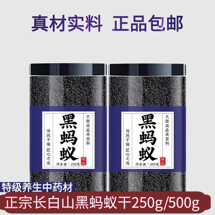 黑蚂蚁干长白山蚁拟黑多刺蚁500g特级养生泡酒料大蚁酸正宗蚂蚁干