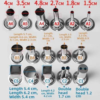 22型绞肉机糯米糍粑机配件不锈钢粑粑头打年糕机器模具出料口磨具