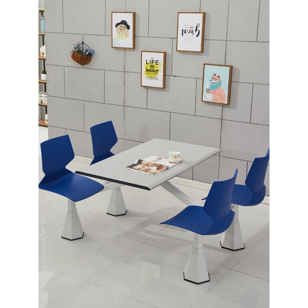 学校食堂餐桌椅组合4人6人餐桌学生员工公司饭堂连体快餐桌椅定制