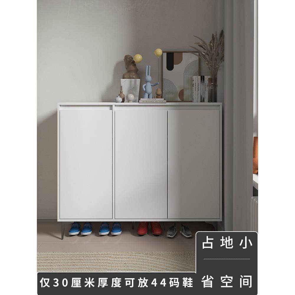 鞋柜收纳家门简洁现代收纳白色入口柜经济型小入口大容量走廊