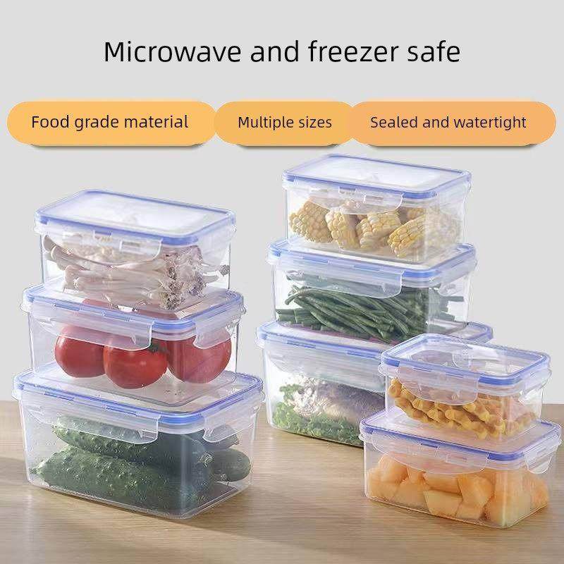 冰箱保鲜盒带盖食品级冷冻收纳盒微波炉专用饭盒加热盒水果盒密封,收纳整理,食物收纳盒,淘宝优惠券,粉丝福利购,淘宝优惠卷