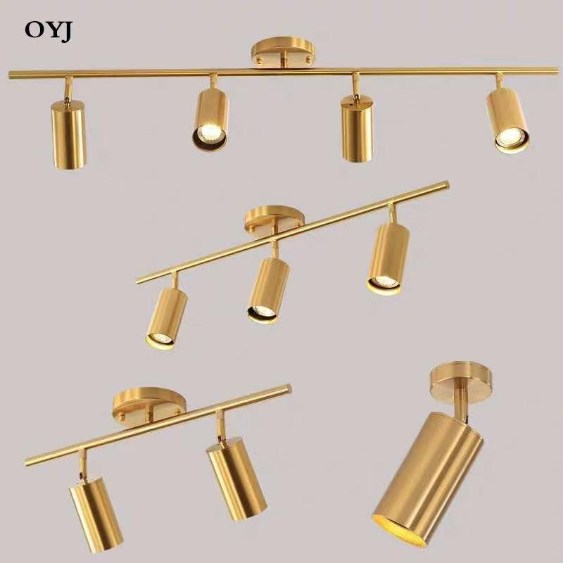 北欧家用客厅背景墙明装射灯走廊过道天花板灯商用服装店led轨道