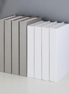 纯色假书装饰品摆件样板房客厅展厅摆设拍照道具模型黑白灰兰黄色