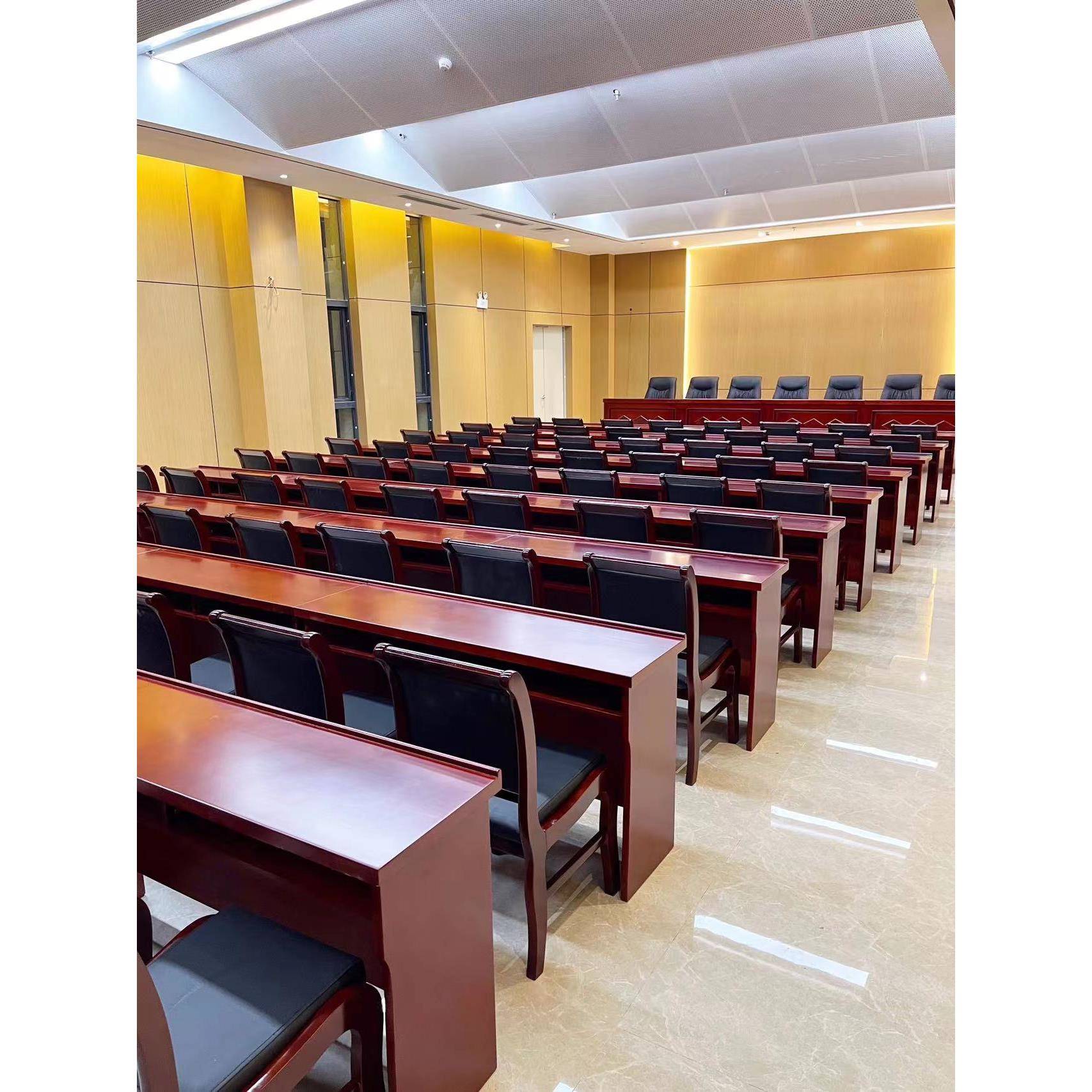 会议室桌椅组合长条桌双人实木条形会议桌小型会议条形桌培训桌椅