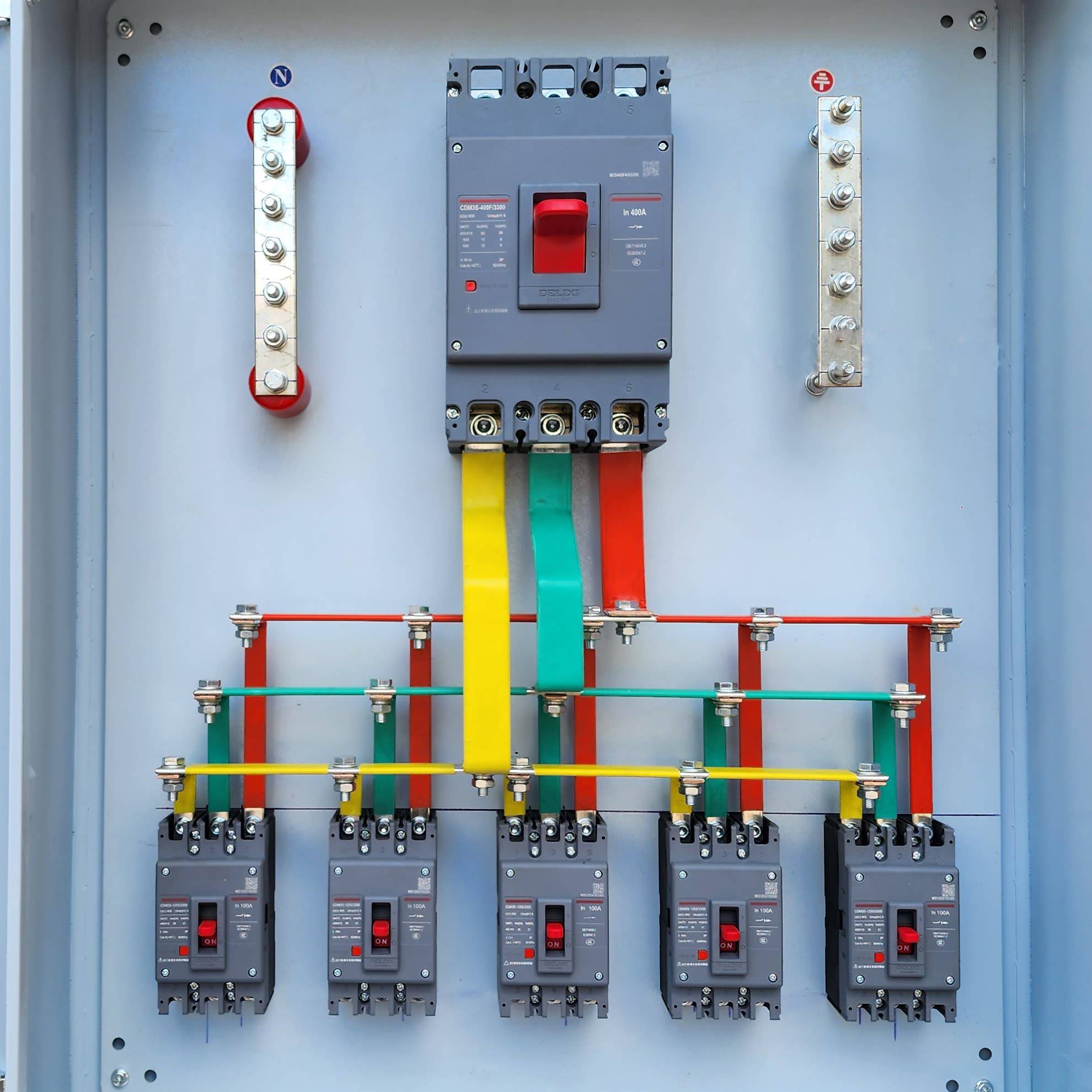 定制低压成套配电箱工地二三箱380V铜牌配电柜强电布线电源控制箱