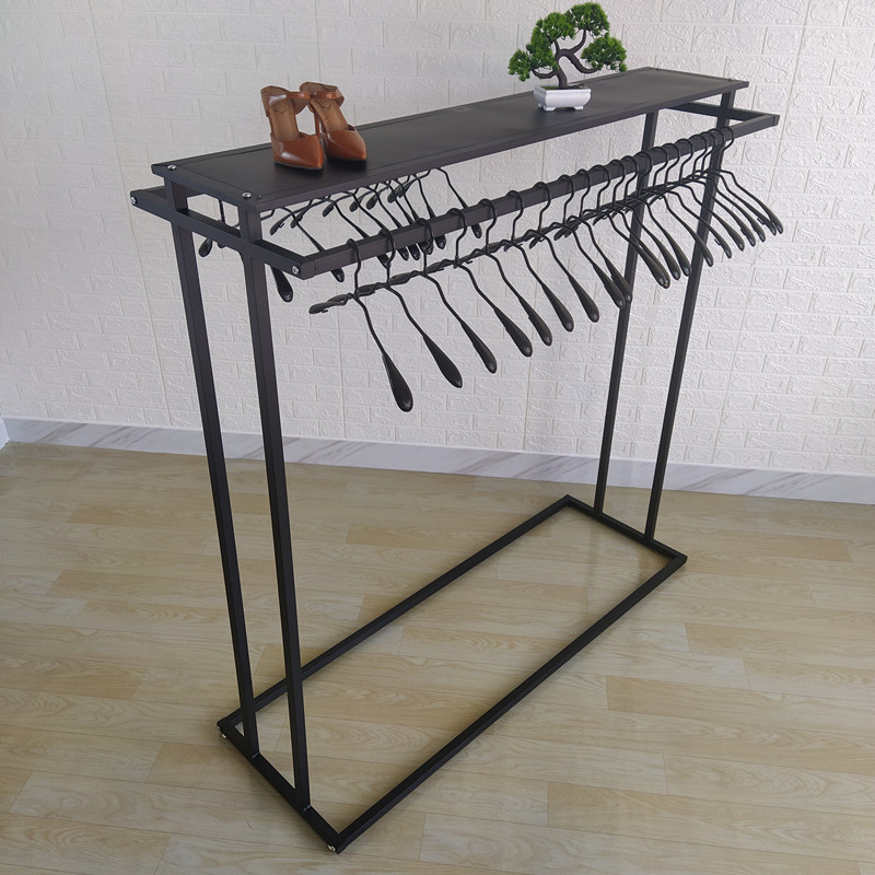 服装店中岛展示架落地式双排挂衣架子简约侧挂陈列架男女装店货架