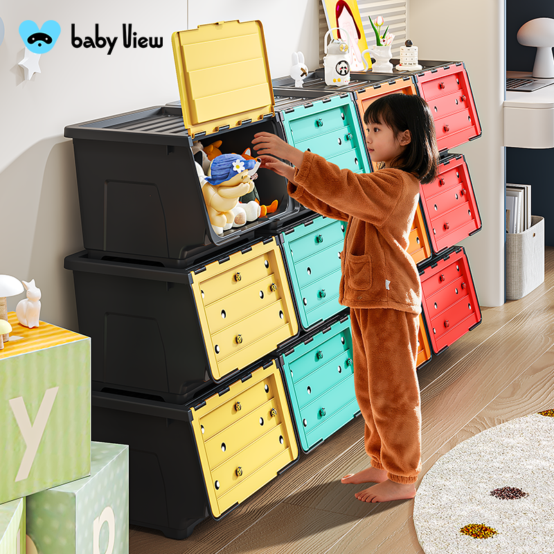 Babyview宝宝衣服收纳箱大容量超大儿童玩具收纳整理箱翻盖收纳盒