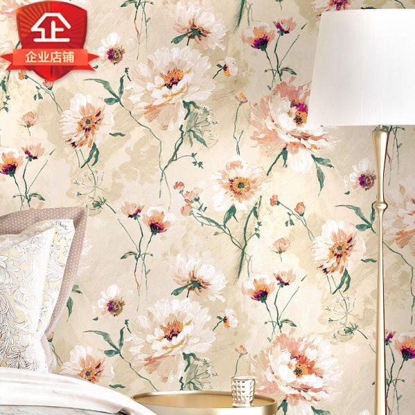 环保加厚无纺布墙纸非自粘刷胶无胶不带背胶卧室新款家用家装壁纸